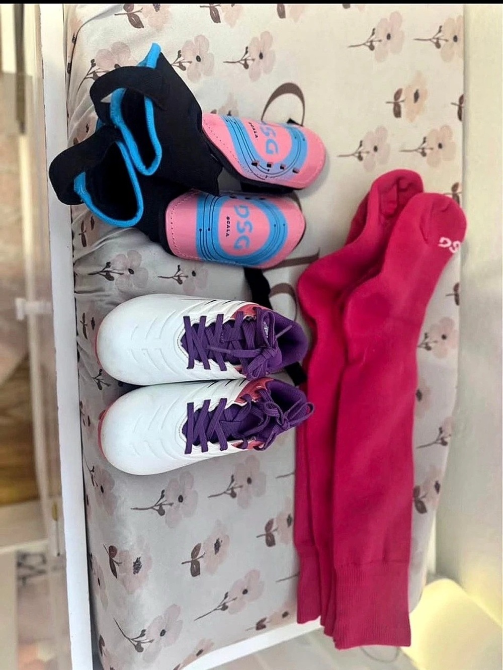 DSG Kids' Soccer Cleats Pink, Purple & White Girls US 12 bundle